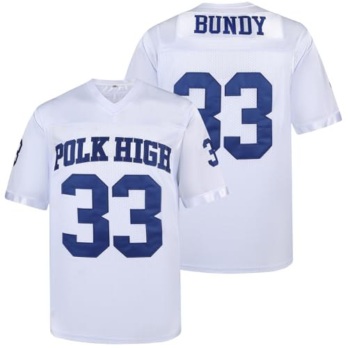 Aimhuo 33 AL Bundy Football Jersey,Polk High Movie...
