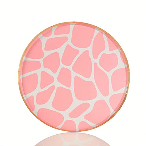 Jungle Safari Themed Party Supplies,Leopard Zebra Zoo Animal Print Tableware Set For Kids Boys Girls Baby Shower Adults Party Outdoor Forest Picnic - Serve 20 Guests (Leopard, Pink) #TOP2