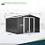 The Fellie 10 x10 FT Outdoor Storage Shed - Metal Tool Storage Shed with Lockable Doors and Vents, Large Metal Garden House for Backyard, Patio Lawn(Black)