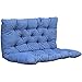 Ambientehome Coussin pour Banc - 100 x 98 x 8 cm - Bleu/Gris
