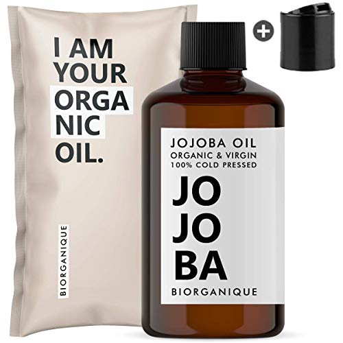 Bio Jojobaöl 100% BIO, rein, natürlich und kaltgepresst - 50 ml - Pflege für Haar, Körper, Haut, Gesicht, Make-up-Entferner Cover