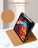 DTTO Etui na iPad 10. generacji 10,9 cala 2022, Premium skórzane etui biznesowe z uchwytem na rysik – automatyczne budzenie/uśpienie i wiele kątów widzenia, zielony o północy