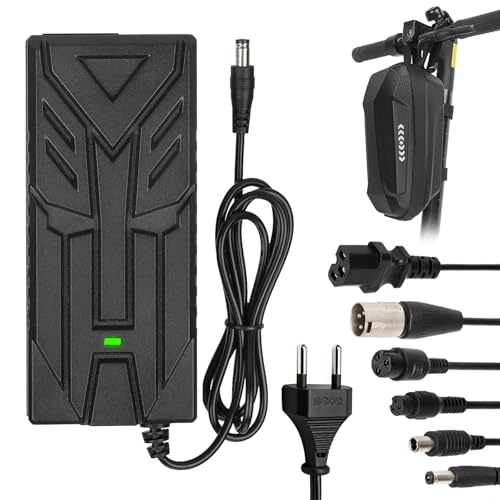 HPGAAVD 42V 2A Chargeur Trotinette Electrique, Chargeur Hoverboard,36V Universel Chargeur Batterie Lithium avec 6 Connecteurs,Chargeur Rapide pour...