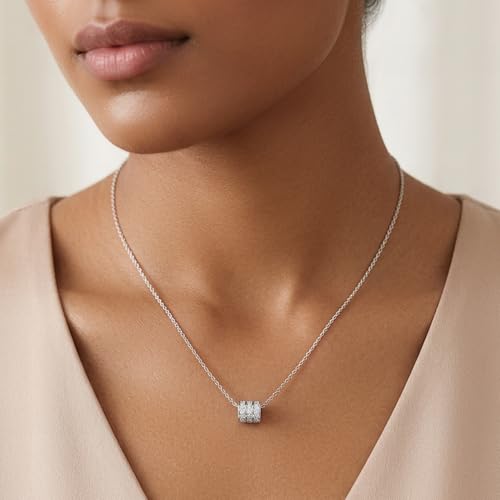 Image of Rubans Demi Fine Stainless Steel AD Pendant Necklace Gift for Women & Girls