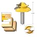 Produktbild APlus Verleimfräser Gehrung Verleimfräser Oberfräse 45 Grad Lock Miter Router Bit Holzbearbeitung Fräser Schneidwerkzeug für Graviermaschine Trimmmaschine (Schaft 12,7mm (1/2 inch))