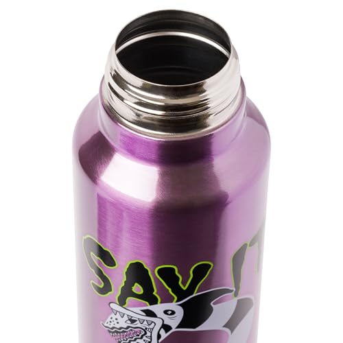 Beetlejuice Garrafa de água de aço inoxidável Strange and Unusual Sandworm 765 g com alça