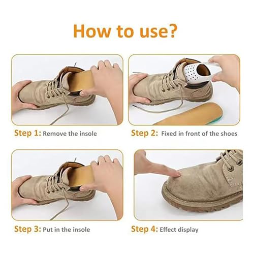 Image of Anti-Crease Shoe Protector Shields - 1 Pair Black | Shoe Crease Defender for Sneakers and Athletic Footwear
