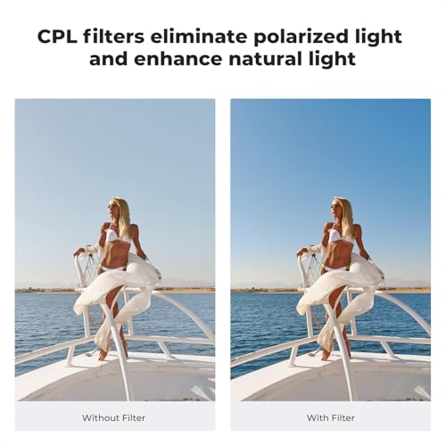 Image of K&F CONCEPT ND CPL Filter Set Compatible with DJI Osmo Nano Vlogging Camera, 4 Pack ND8 ND16 ND32 CPL Neutral Density light Reduction Polarizing Action Camera Accessories, Multicoated HD Optical Glass