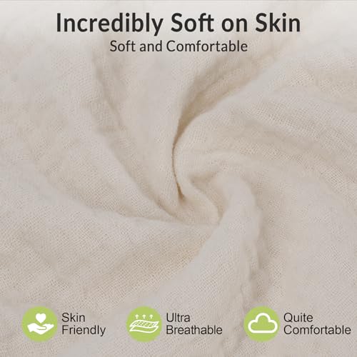 Image of Toddler Pillowcases for 13 inchx18 inch Pillow 2 Pack, Muslin Small Toddler Baby Kids Travel Pillow Covers for Boys Girls with Envelope Closure (White, 13 x 18 Inch)