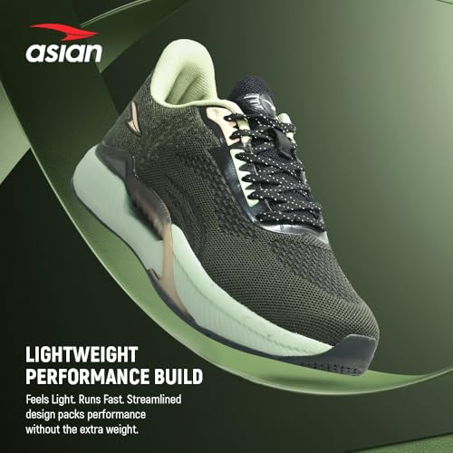 Image of ASIAN Powerplay-23 Men's Running Shoes | Lightweight Sports Sneakers with Soft Cushion Sole | Breathable Knit Upper | Ideal for Gym, Walking, Jogging, Training