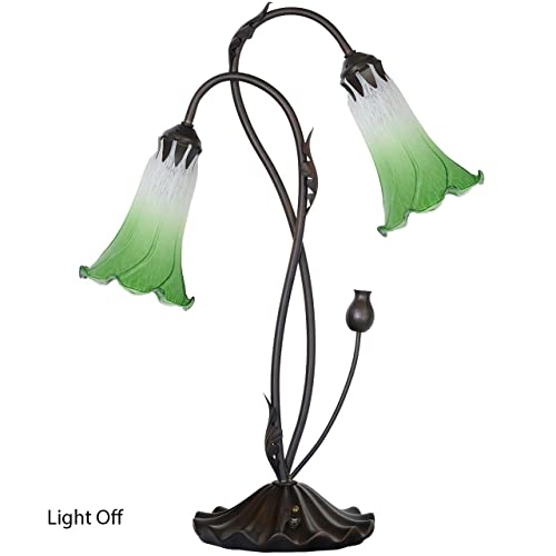 Lámpara de Mesa de Noche Bieye Flor Lily de Vidrio miniatura 2