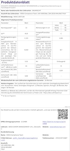 Bauknecht BK6IC11BS7LA0 Vollintegrierbarer Geschirrspüler (45 cm)/ ActiveDry/Sensorprogramm/PowerClean/Besteckschublade/Hygiene-Programm/Vollwasserschutz/Light on floor/Startzeitvorwahl