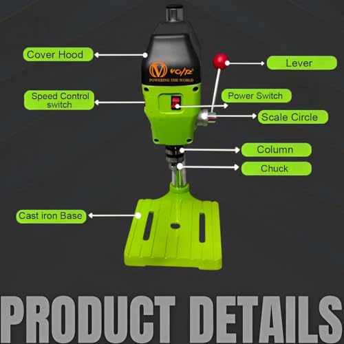 Image of VOLTZ 480W Mini Drill Bench Stand Table DIY Metal Wood Electric Machine 5166A 220V Angle Drill (10mm Chuck Size)