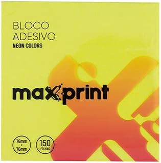 Bloco Adesivo Maxprint Neon Médio Amarelo