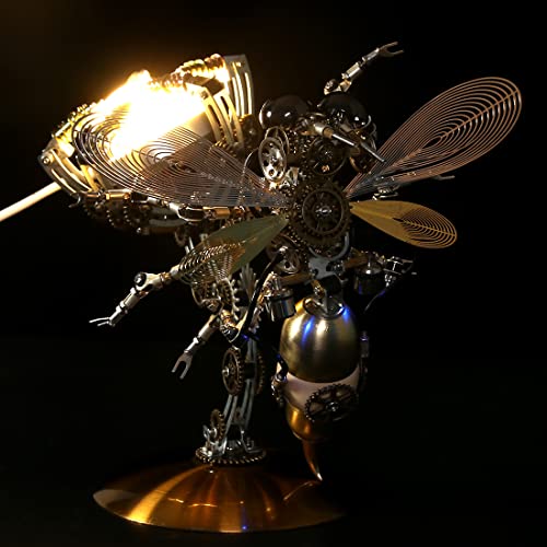 Puzzle 3D metalu, zestaw samodzielnego montażu lampy kształcie pszczoły, rozkładany zestaw samodzielnego montażu puzzli 3D stali nierdzewnej dorosłych, łamigłówka biurko – 627 elementów