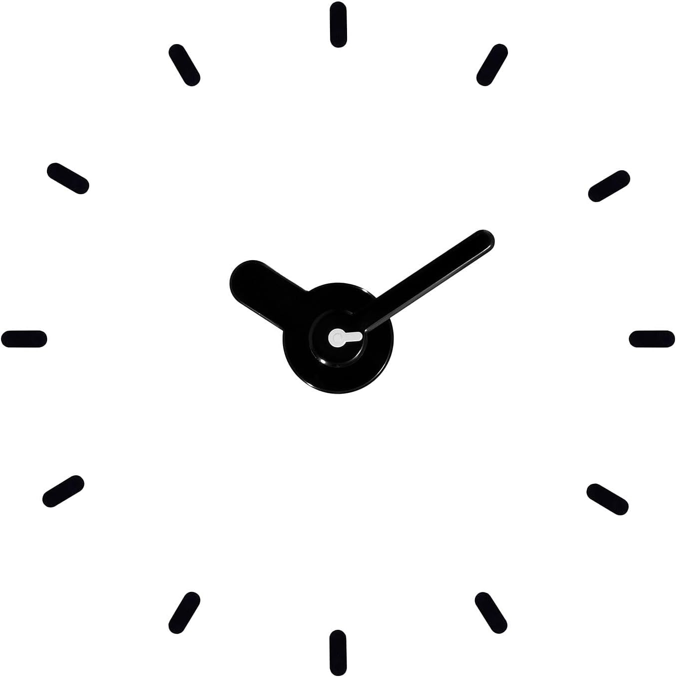 La Crosse Technology 404-3261-INT Adjustable Floating Dial Black Wall Clock