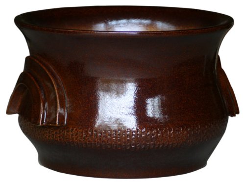 Jardinière en céramique marron Eilenburg fleurir votre balcon avec ce pot en grès
