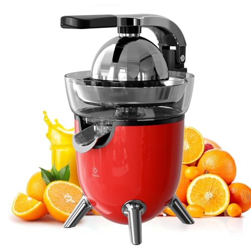 Woox 100W Presse Agrumes Électrique avec Bras de Levier Professionnel, Presse-Orange Silencieux avec 2 Cônes pour Citrons & Pamplemousse, Bec Anti-Goutte,...