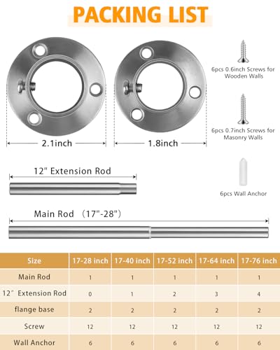 FIRJOY Kleiderstange Ausziehbar Garderobenstange Verstellbare Kleiderstange Schrankstange Geeignet für Kleiderschränke,Garderobe (silber, 40-130 cm)