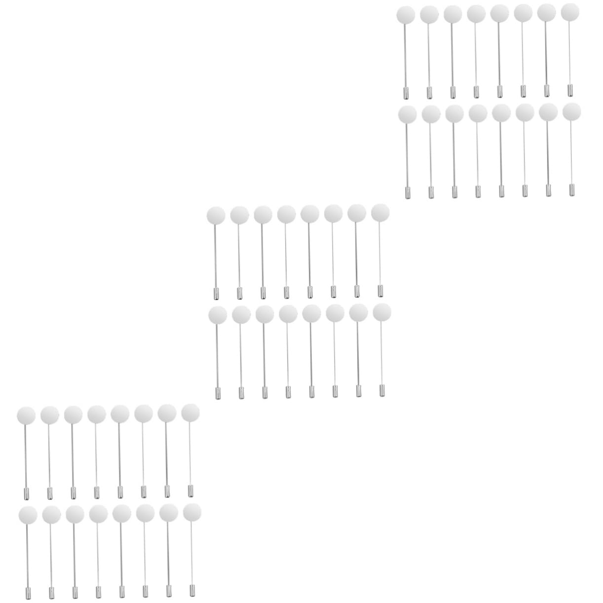 Ciieeo 150piezas Bandeja Redonda De Alfileres De Seguridad Para Broches Diy Accesorios De Joyería Para Corbatas Sombreros y Bufandas Color Plata