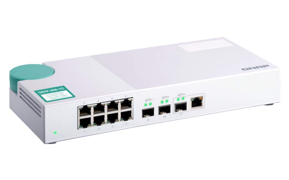 QNAP QSW-308-1C commutateur réseau Non-géré Gigabit Ethernet (10/100/1000) Blanc