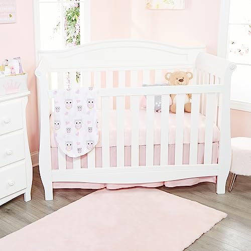 image for EVERYDAY KIDS 2 Pack Fitted Girls Crib Sheet, 100% Soft Breathable Cot