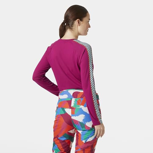Helly Hansen Damen W Lifa Active Stripe Crew, Magenta 2.0, XS