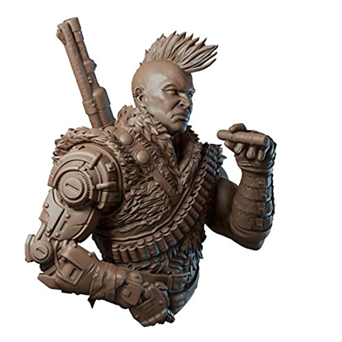 Figura busto guerrero fantástico antiguo 1:10 resina