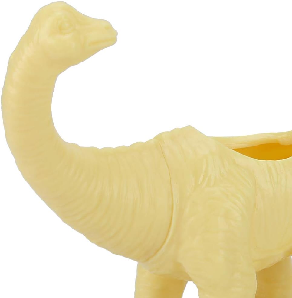 Dinosaur Animal Flower Pot, Cactus Succulent Plant Pot Garden Decoration, PVC Material Unique Design for Home Garden Balcony (Yellow)