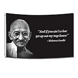 ENMOON Chief Gandhi Flag (3x5ft, Anti-Fade Poly) --If you ain't a hoe get out my trap house with Two Brass Grommets Banner Vibrant Colors