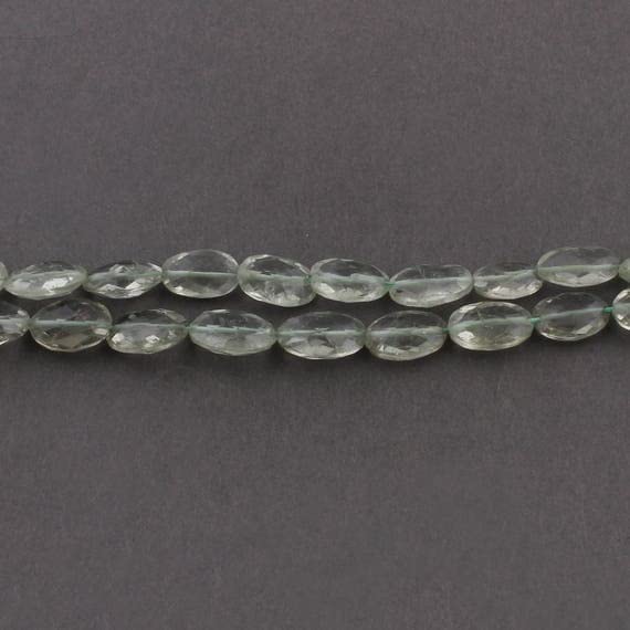 Green Amethyst perles briolettes ovales facettées 12mm-20mm rang 8 pouces