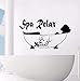 Produktbild Dalxsh Spa Relax Einfache Zitate Kunst Wandtattoos Home Zimmer Spezielle Dekorative Wandbilder Frau Silhouette Moderne Salon Tapete 34X57 Cm