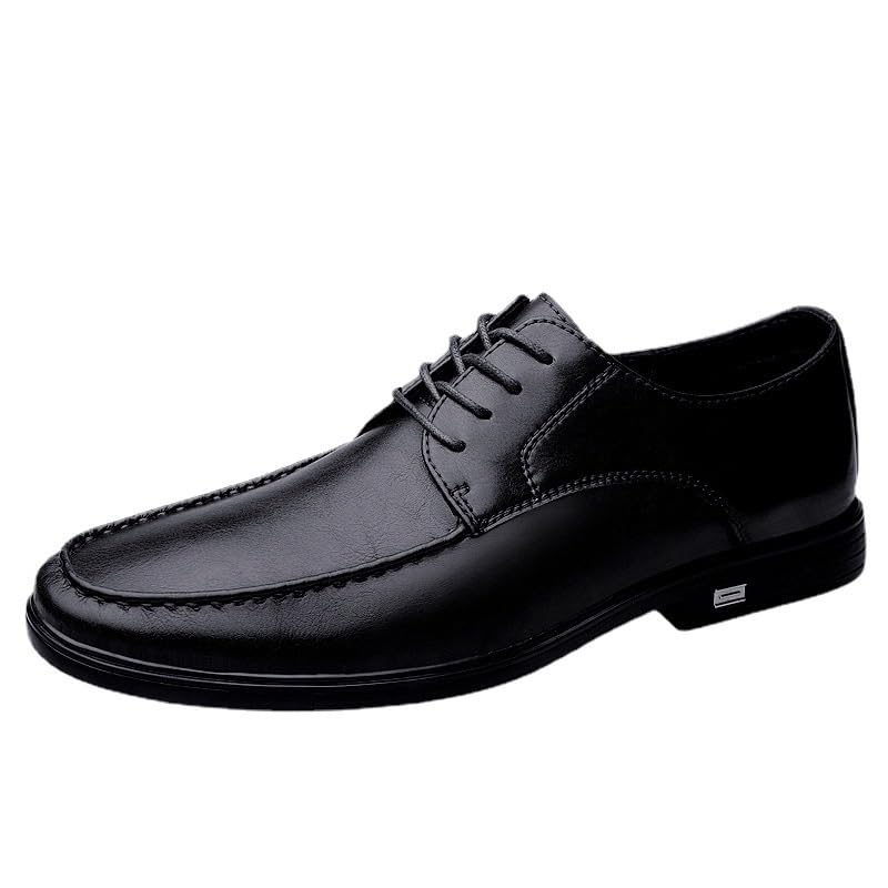 Men's Hand-Stitched Detailing Oxford Shoes Leather Working Fashion Lace Up Non Slip Block Heel Anti-Slip Slip Resistant Prom Round Toe2