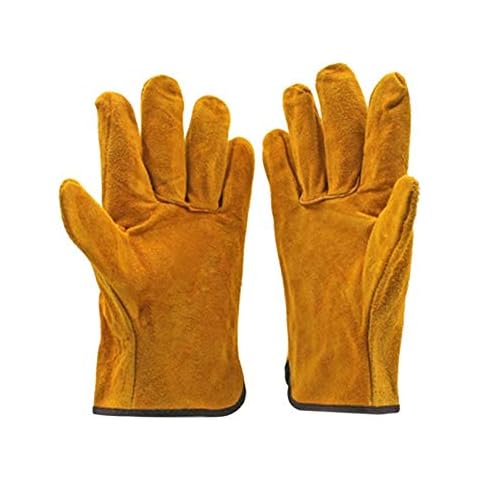 A Pair/Set Fireproof Durable Cow Leather Welder Gloves Anti-Heat Work Safety Gloves For Welding Metal Hand Tools Cover
