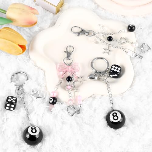 Image of Bag Charms for Handbag Cherry Strawberry Y2K Bow Keychain Cute Purse Charms Accessories for Women Tote Bag Fruit Charm