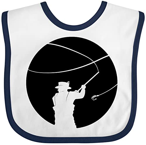 inktastic Fly Fishing Silhouette Baby Bib