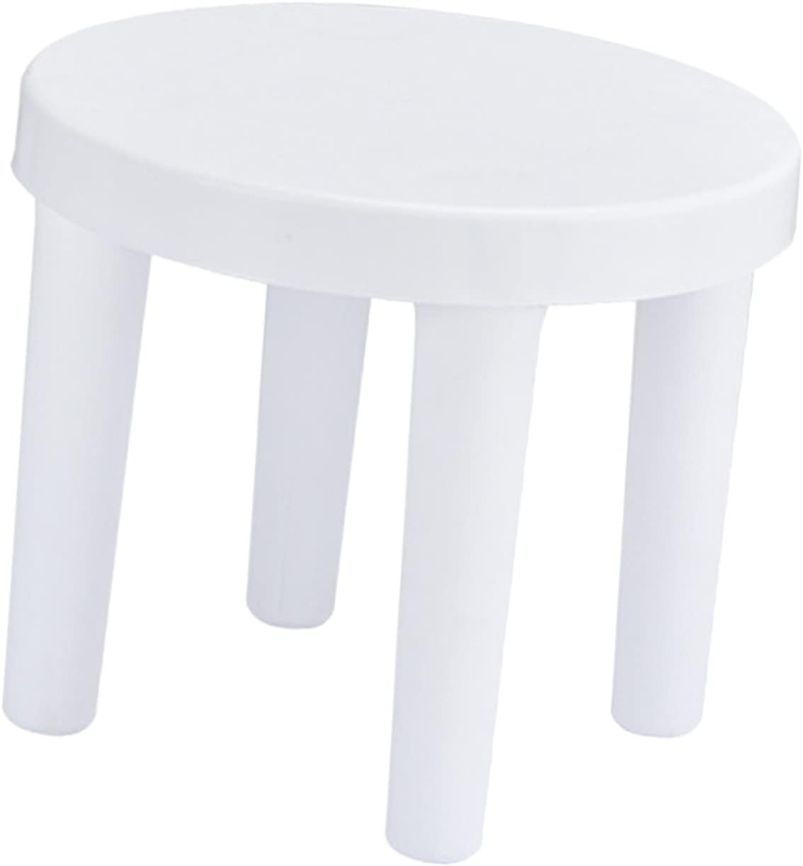 Cabilock Non Slip Small Stool for Bathroom and Kitchen Step Ladder with Thickened Round Seat Lightweight and Safe Footstool for Home Living and Kindergarten Use