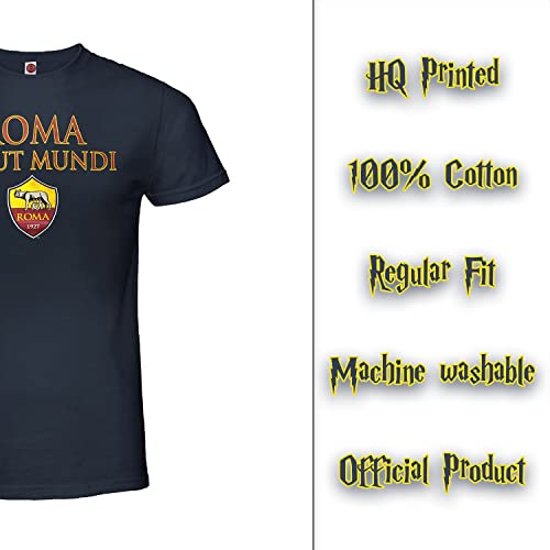 T-Shirt Roma Caput Mundi 100% Cotone Blu Navy