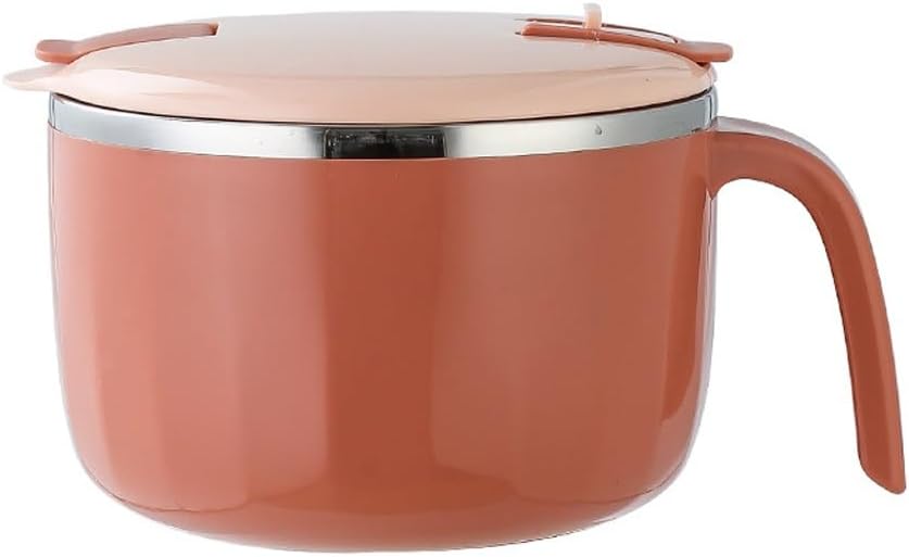 Stainless Steel Instant Noodle Bowl with Lid Cafeteria Lunch Box Playing Rice Single Preservation