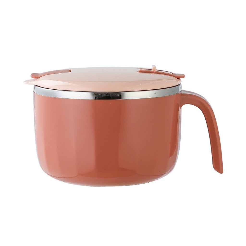 Tazón para ramen, Cuenco De Fideos Instantáneos De Acero Inoxidable Con Tapa, Fiambrera for Cafetería, Preservación Única for Jugar Al Arroz