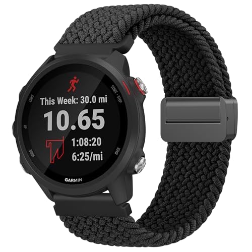 Wanme Bracelet Compatible pour Garmin Vivoactive 5/Forerunner 55/Forerunner 245/254 Music/Forerunner 645/645 Music Femme Homme, 20mm Bracelet de Magnétique...