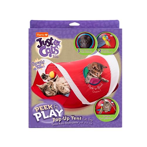 Hartz Just for Cats Peek & Play Pop-Up Cat Tent Toy, All Breed Sizes