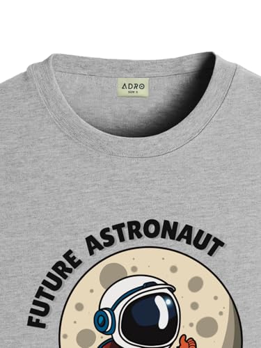 Image of ADRO T Shirts for Boys & Girls | Astronaut Printed T-Shirt | Ages 3-14 | 100% Cotton Round Neck Tshirt for Boys