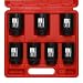 CASOMAN 1/2-Inch Drive Deep Spindle Axle Nut Impact Socket Set, 1/2" Drive Deep Impact Socket Set, Inch, Cr-Mo, 6-Point, 1-3/8-Inch - 1-3/4-Inch, 7 Piece Axle Socket Set