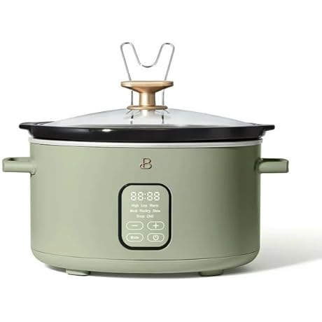 Drew Barrymore Beautiful 6-Quart Programmable Slow Cooker in Sage Green