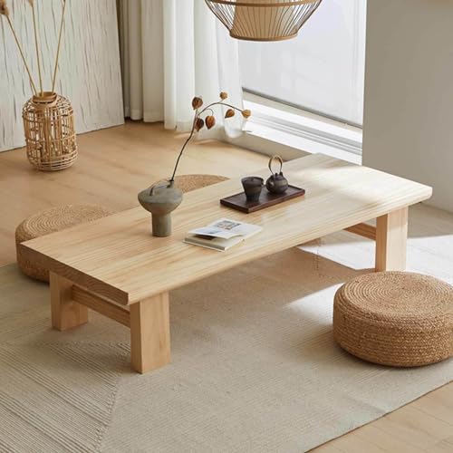 Table basse style chinois table zen kang bois massif 23" - 3