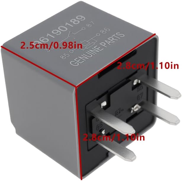 30A 4Pins Quick Connect Relays with Resistor Replacement Part 12193604 3604 Compatible with GMC Truck