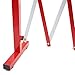 Absperrgitter HWC-B34, Scherengitter Zaun Schutzgitter ausziehbar, Alu rot-weiß - Höhe 153cm, Breite 36-300cm