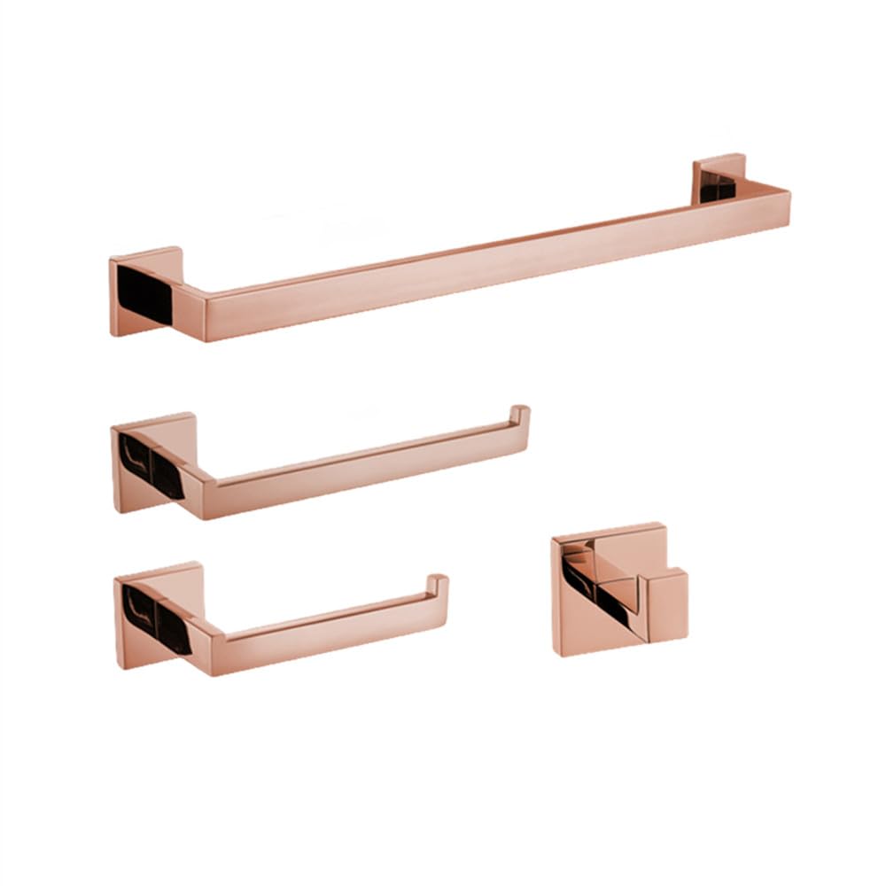 Barre à serviettes 60 cm en or rose poli pour une salle de bain chic