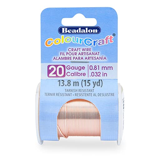 Hilo ColourCraft rosa de 20ga para diseñar alta bisutería y manualidades únicas 1